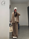 SWAYING 24 Autumn and Winter Cashmere Brushed Straight Pants SW-SW24AW3B41-TUO Camel